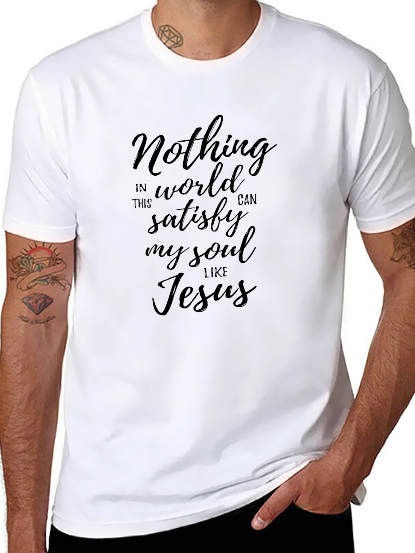 Nothing Satisfies Like Jesus Black T-Shirt