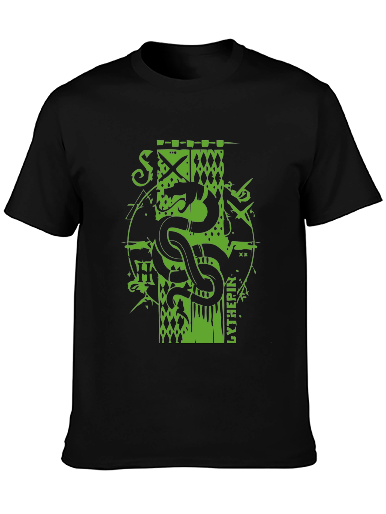 Serpent Crest Tee - Black Graphic T-Shirt
