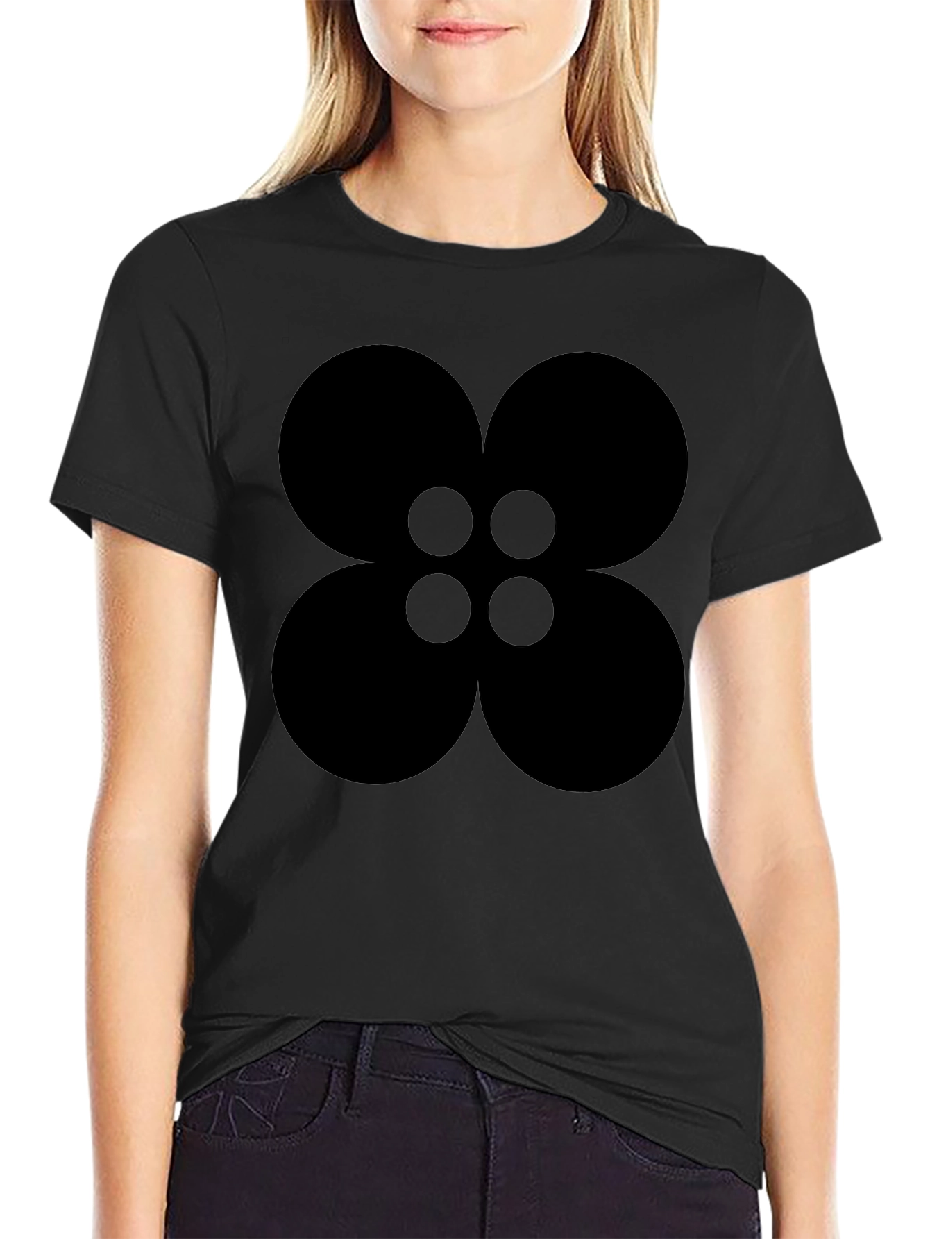 Abstract Flower T-Shirt - Modern Geometric Design