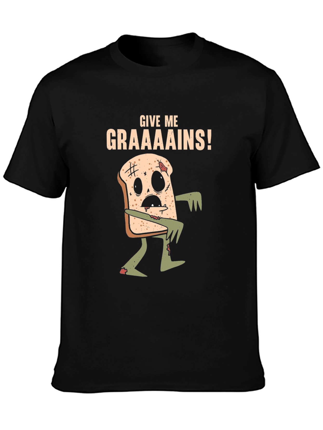 Give Me Graaaains! Zombie Toast Graphic Tee