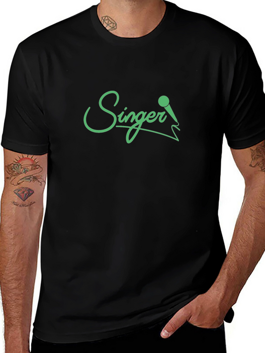 Singer Microphone Graphic T-Shirt - Cool Musician Tee