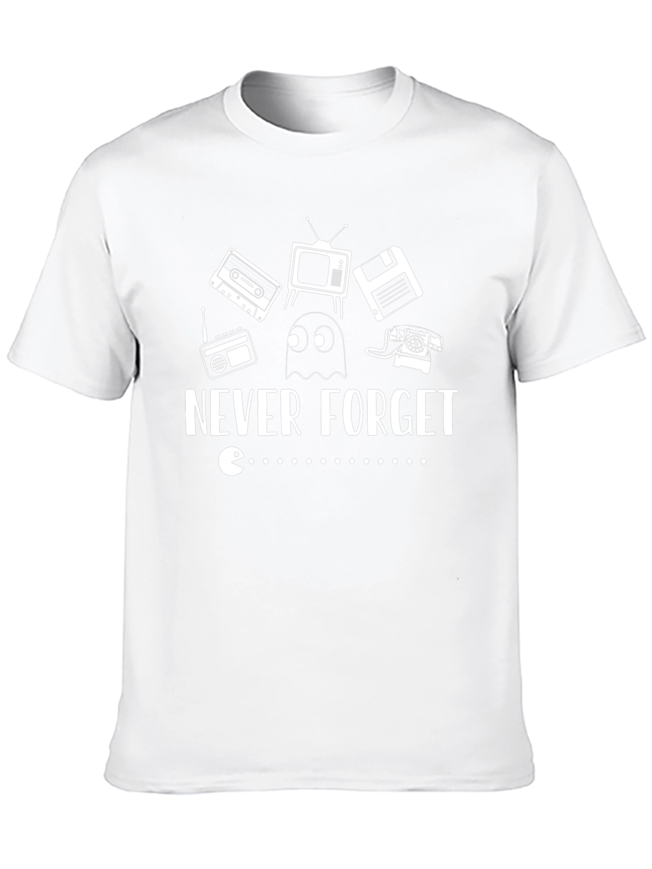 Never Forget Retro Tech Graphic T-Shirt