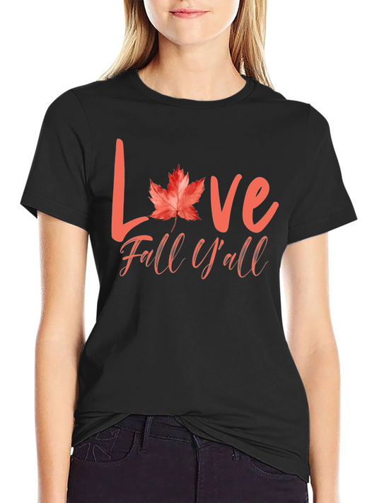 Love Fall Yall Graphic Tee - Autumn T-Shirt