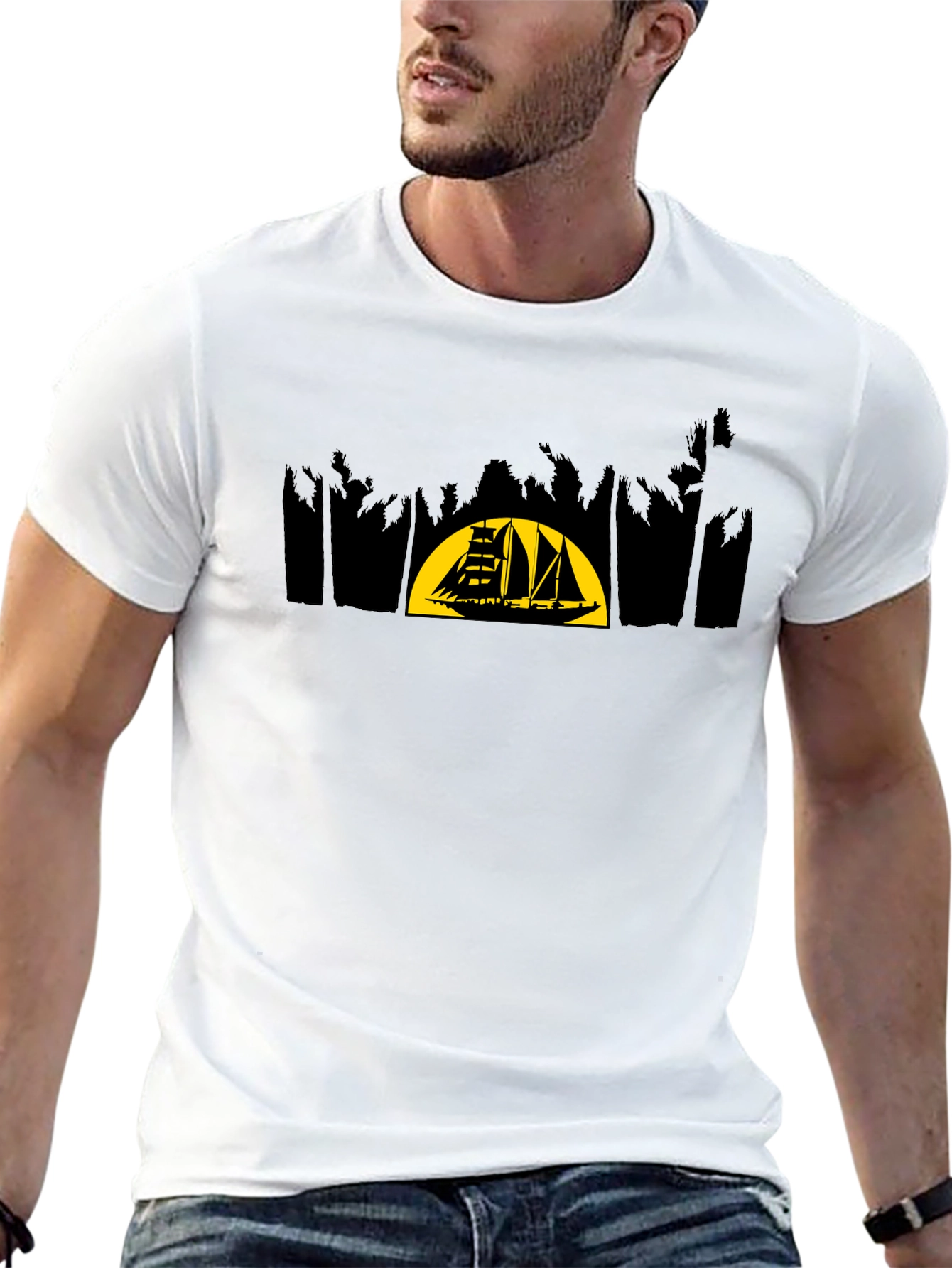 Sunset Sailboat Graphic Tee