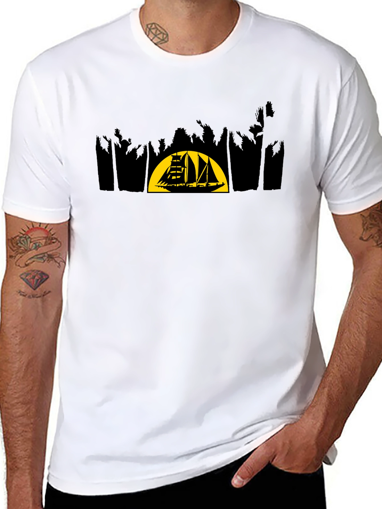Sunset Sailboat Graphic Tee