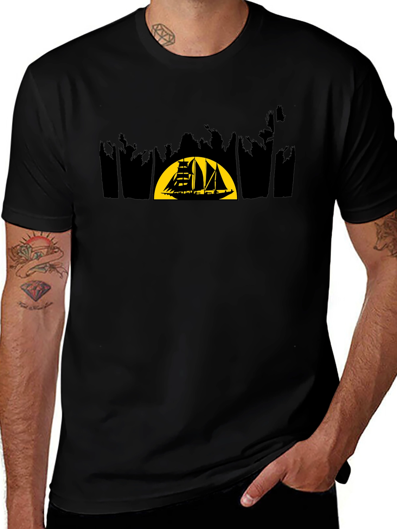 Sunset Sailboat Graphic Tee