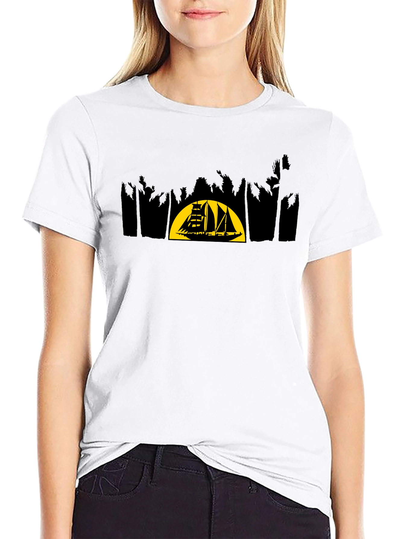 Sunset Sailboat Graphic Tee