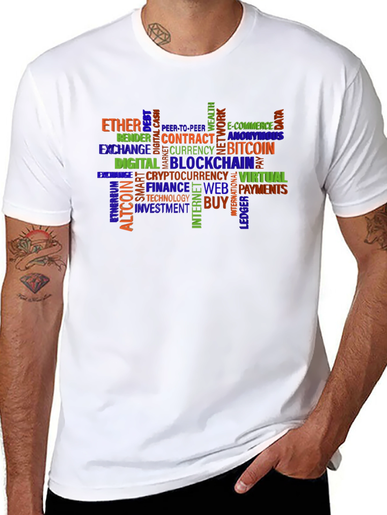 Crypto Word Cloud T-Shirt
