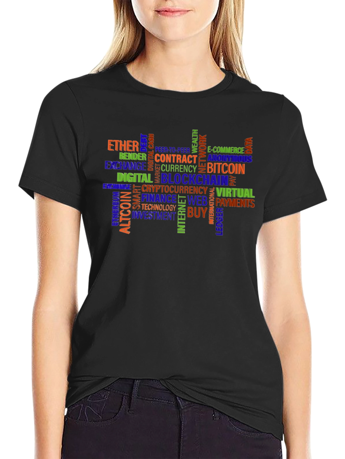 Crypto Word Cloud T-Shirt