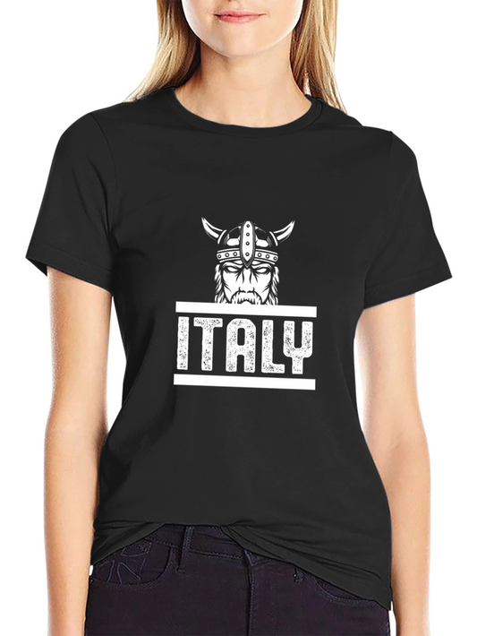 Italy Viking Graphic Tee - Black