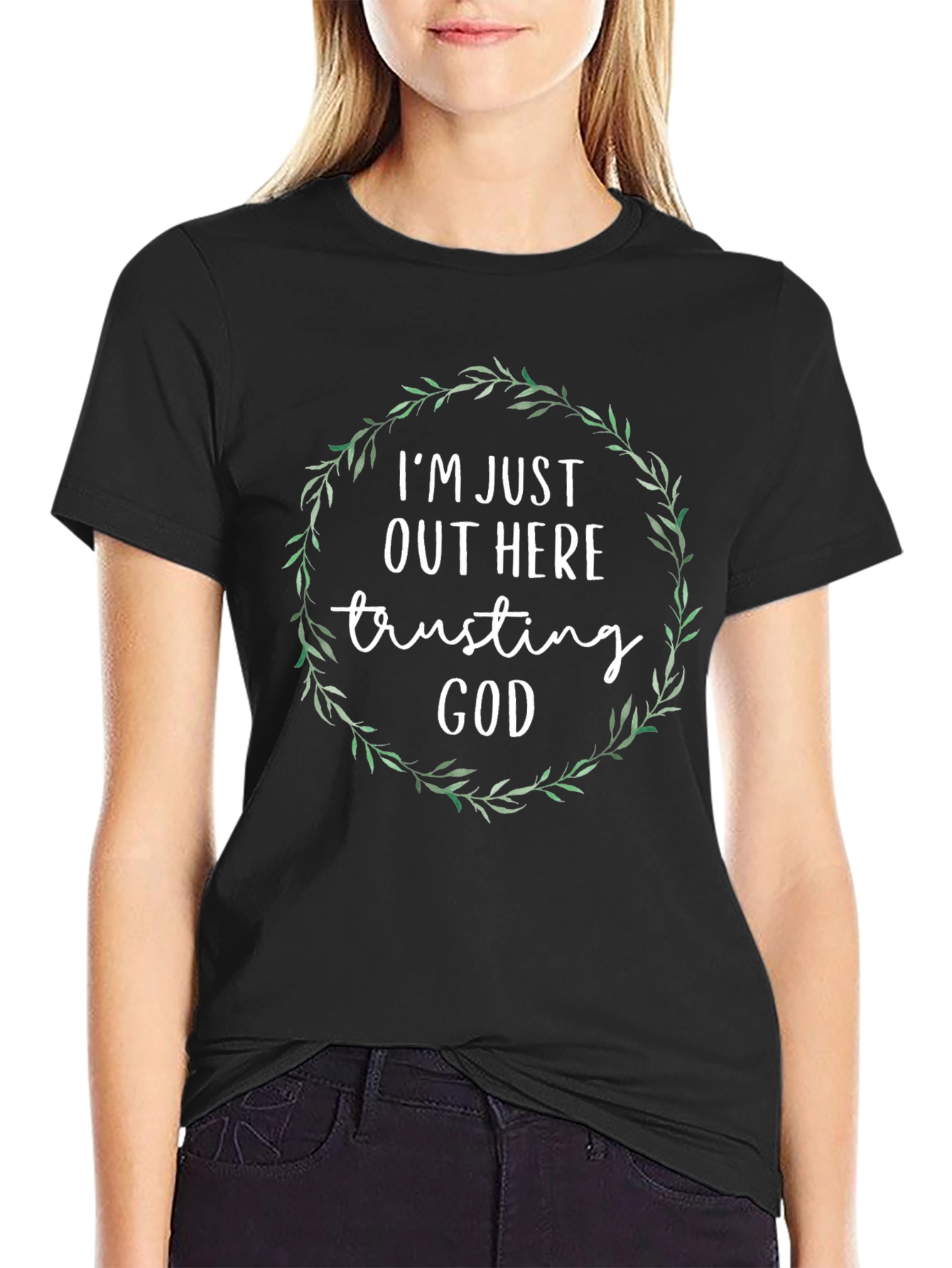 Trusting God Graphic Tee - Black