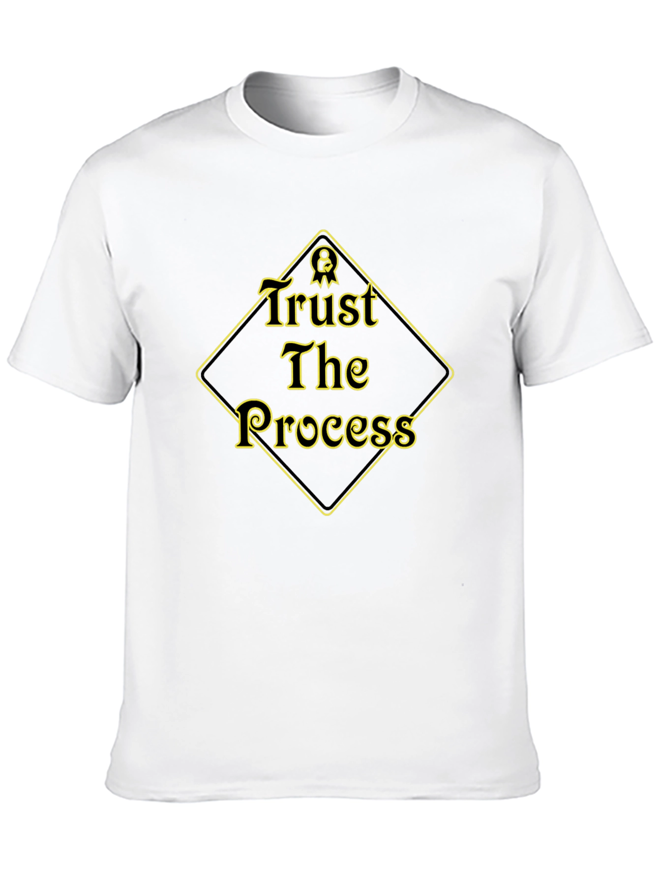 Trust The Process Graphic T-Shirt - Black Cotton Tee