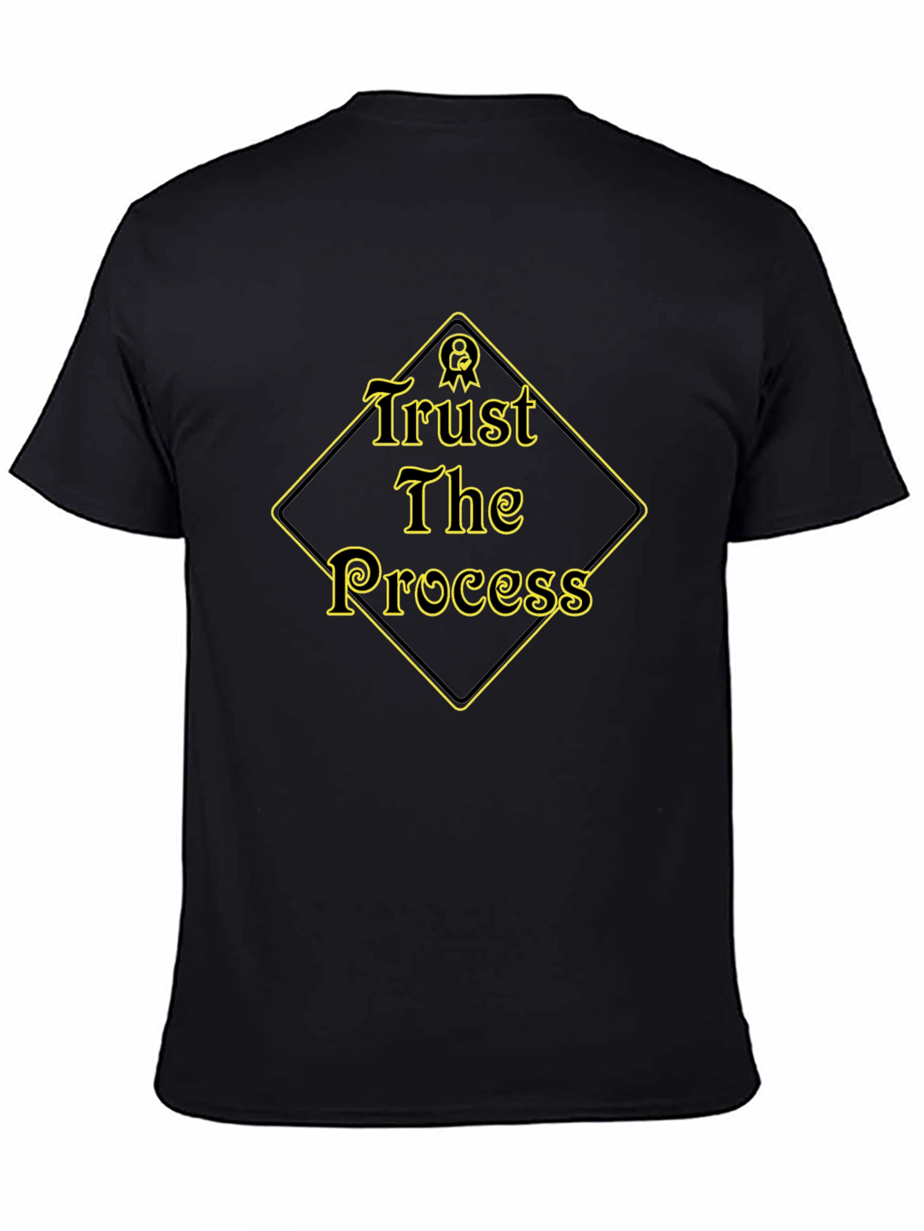 Trust The Process Graphic T-Shirt - Black Cotton Tee