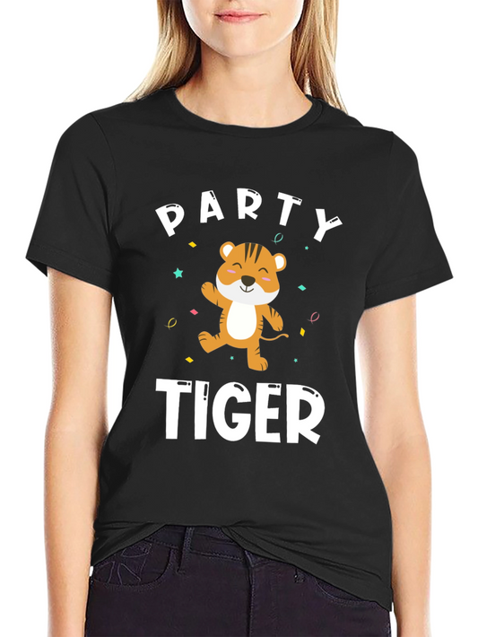 Party Tiger T-Shirt - Festive Graphic Tee