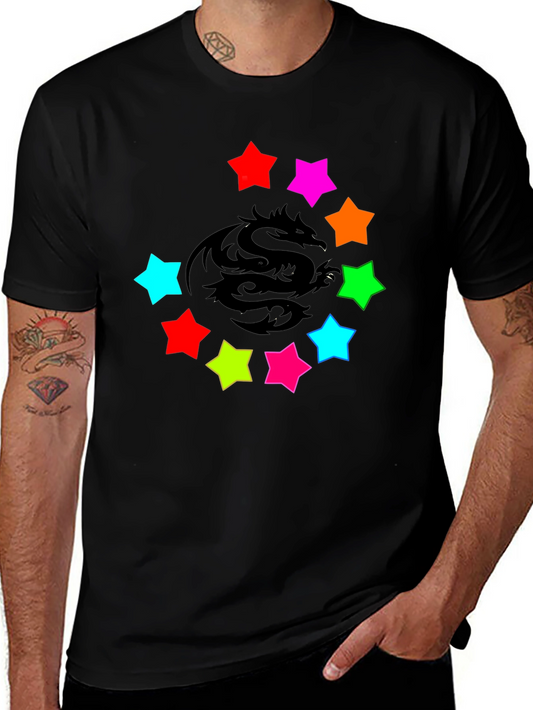 Dragon Star Graphic Black T-Shirt