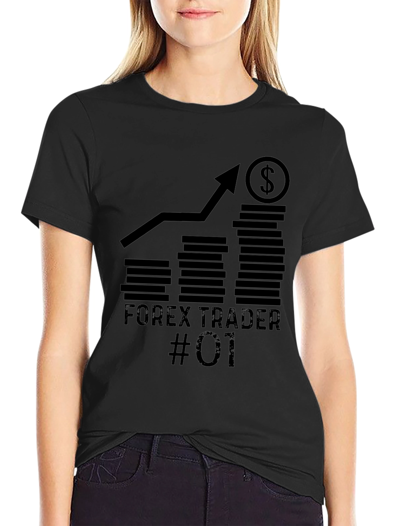 Forex Trader #01 Graphic Tee - Black