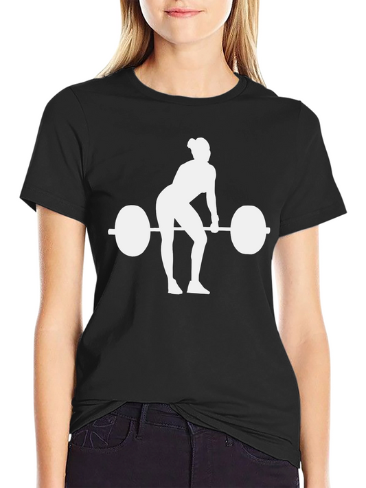 Weightlifting Womans Silhouette T-Shirt - Black