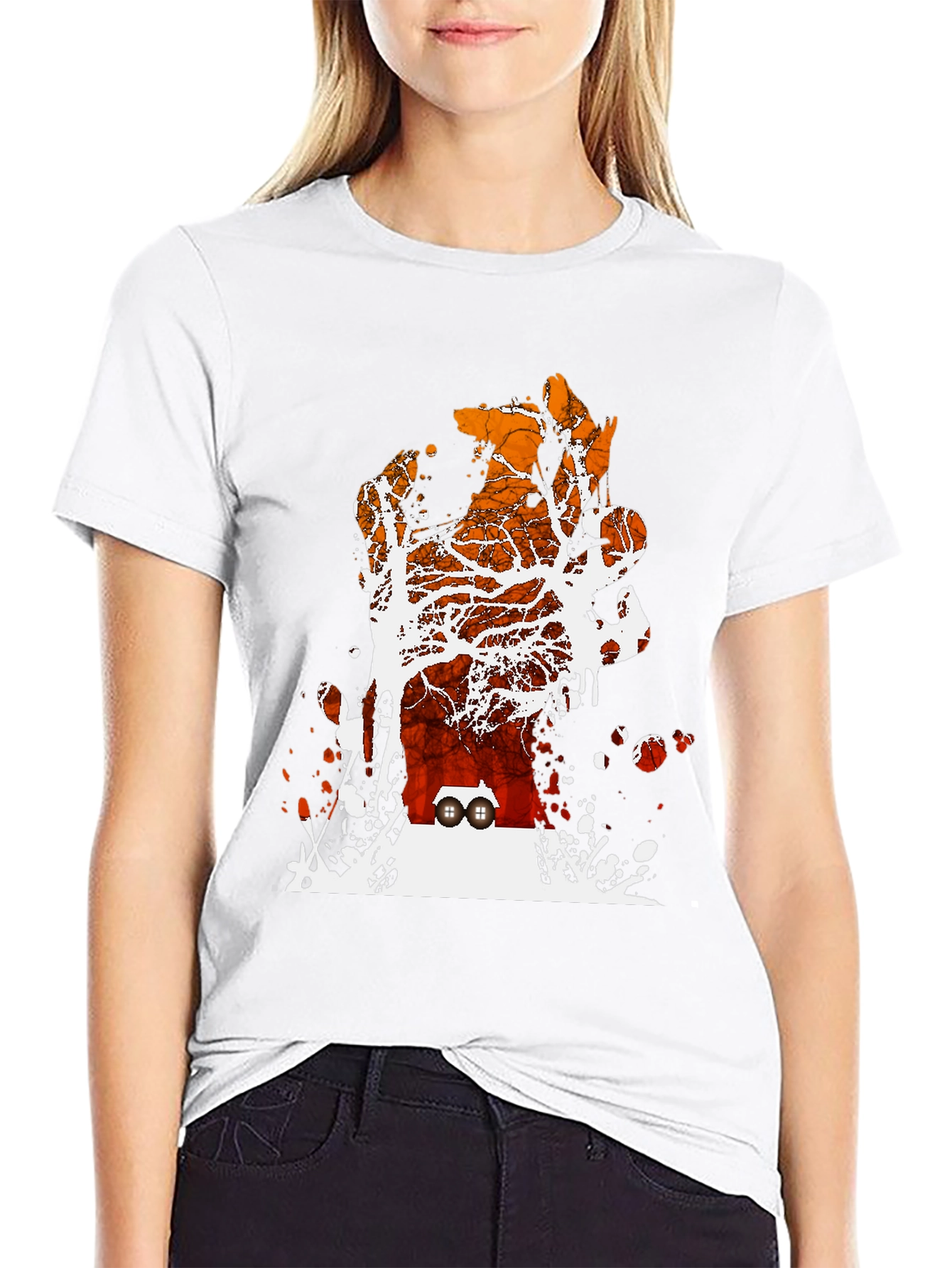 Sunset Trees Graphic T-Shirt - Black