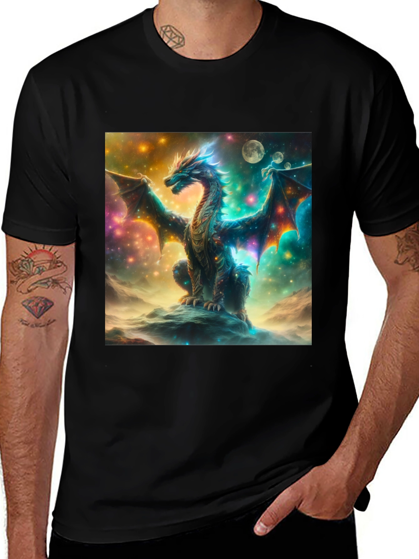 Celestial Dragon Graphic T-Shirt
