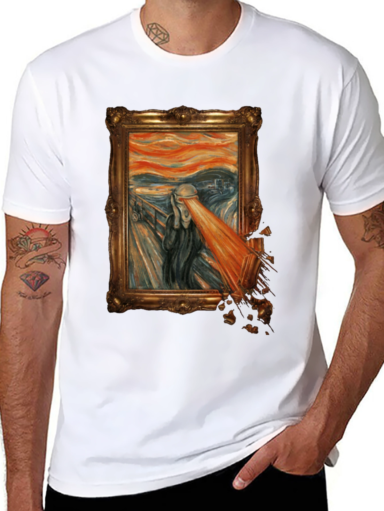 The Scream Parody Graphic Tee - Unique Art T-Shirt