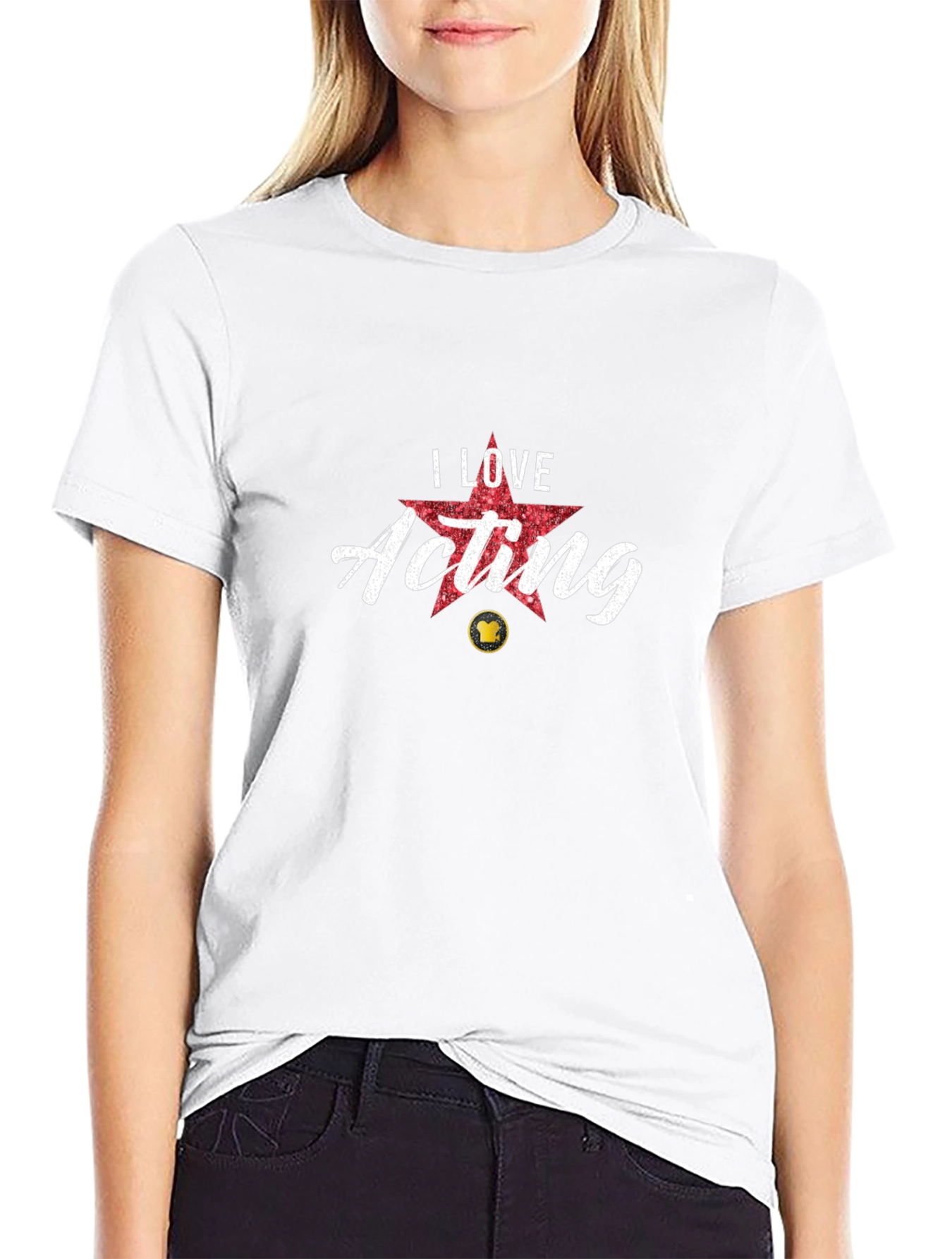 I Love Acting Black T-Shirt Actor Gift
