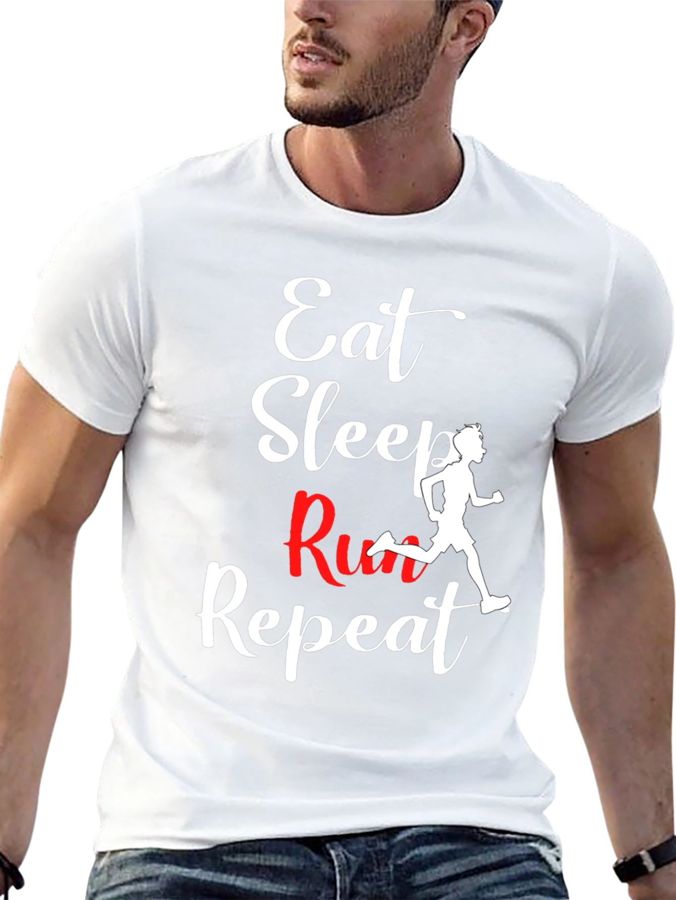 Eat Sleep Run Repeat Graphic Tee