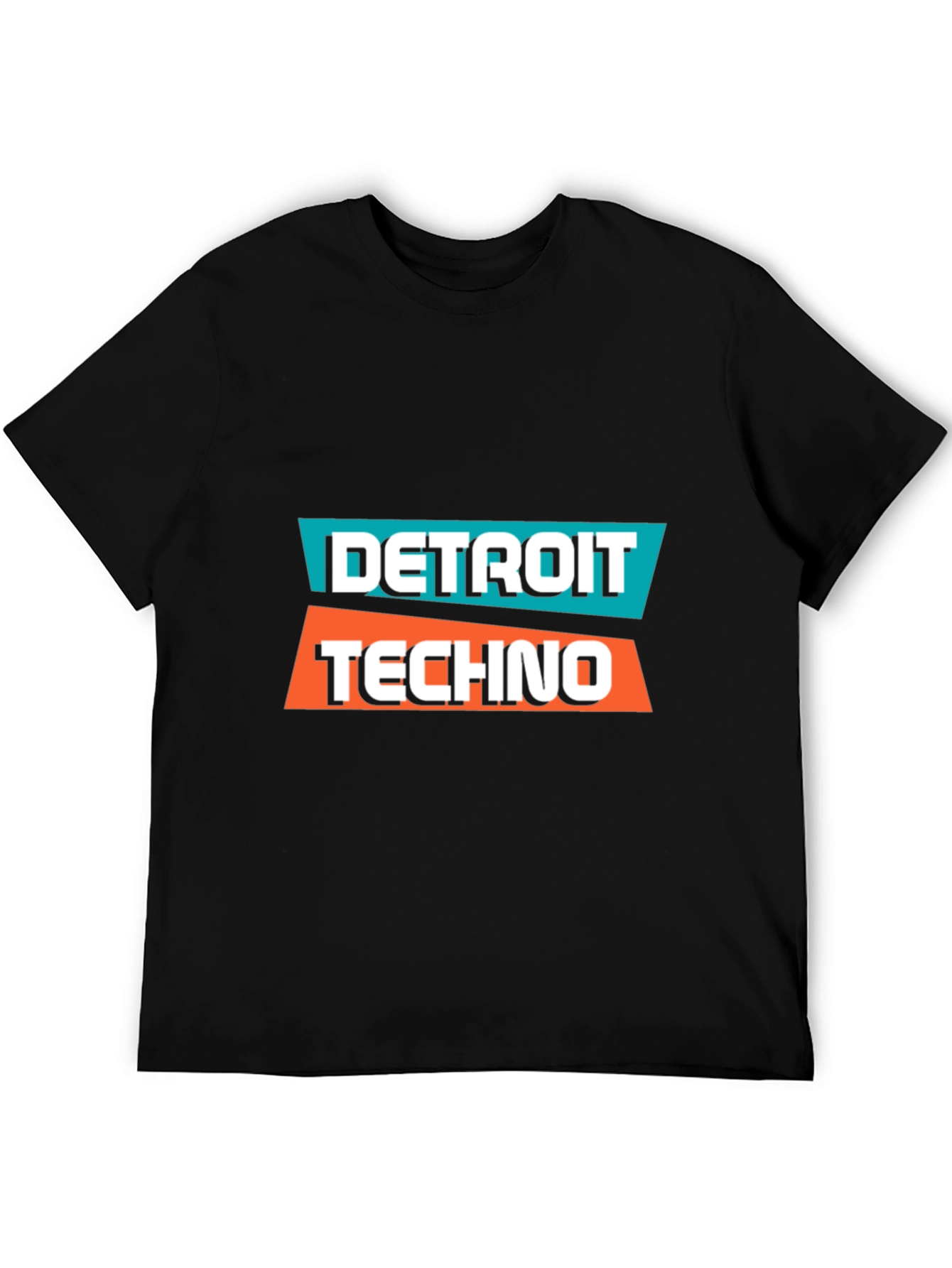 Detroit Techno Graphic Tee - Black Cotton T-Shirt