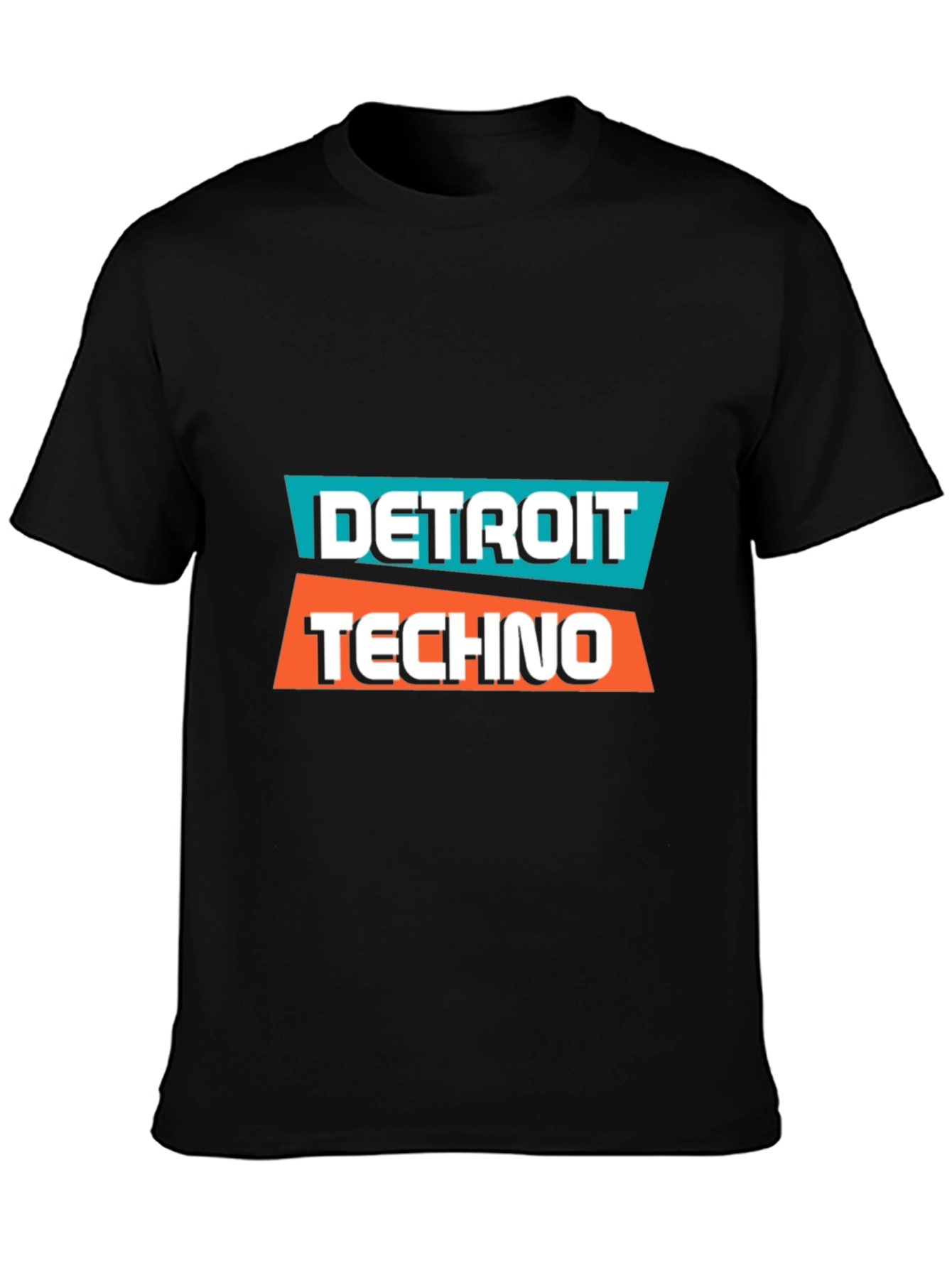 Detroit Techno Graphic Tee - Black Cotton T-Shirt