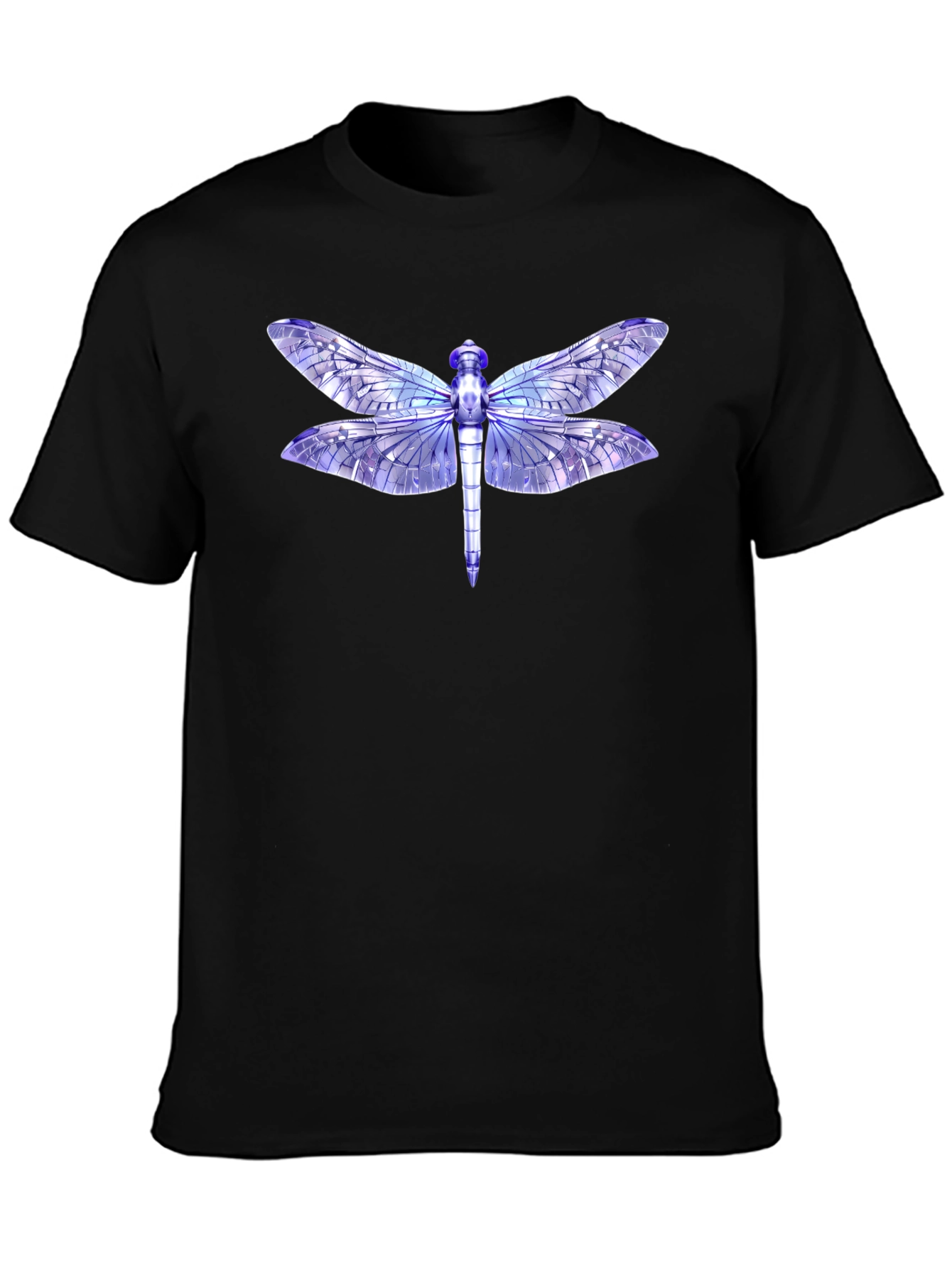 Dragonfly Graphic Tee - Soft Black Cotton