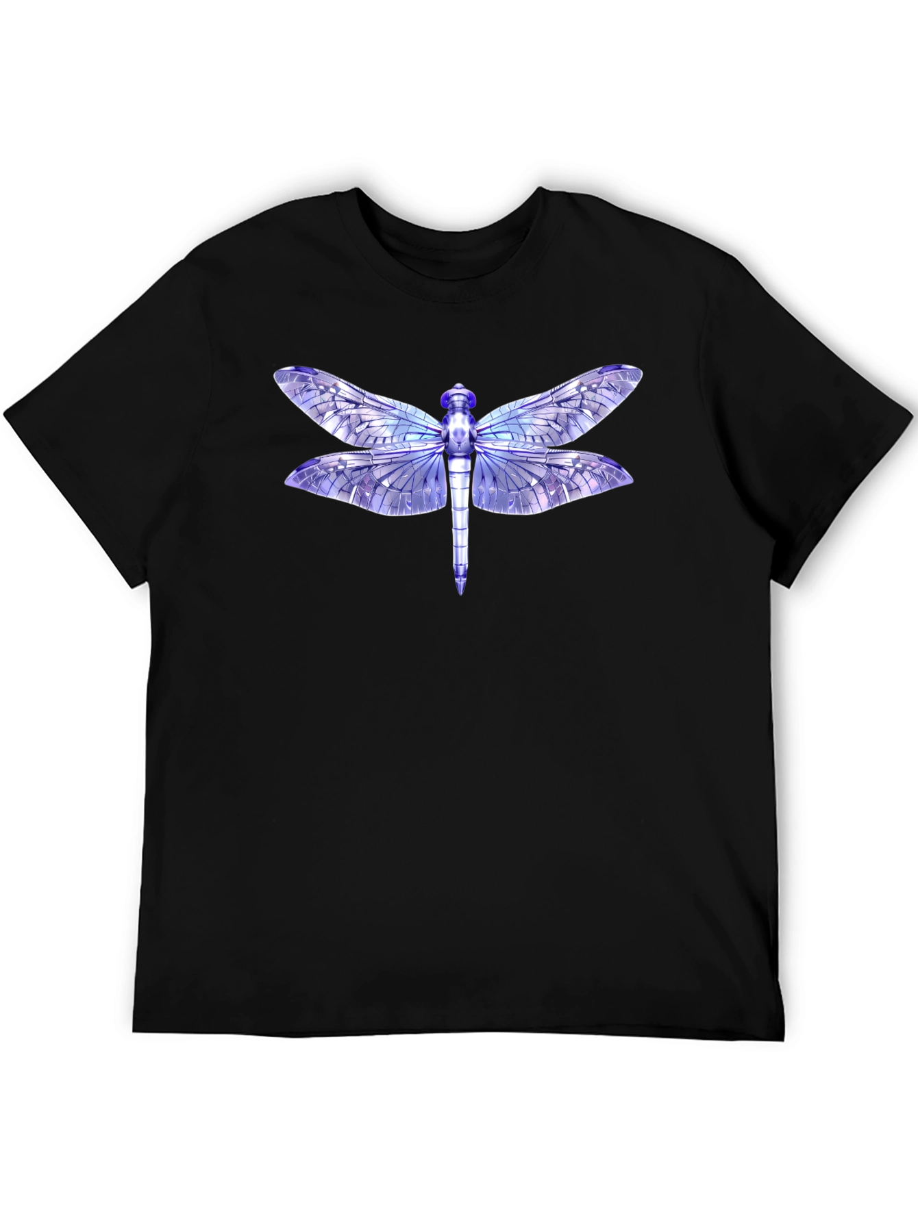 Dragonfly Graphic Tee - Soft Black Cotton