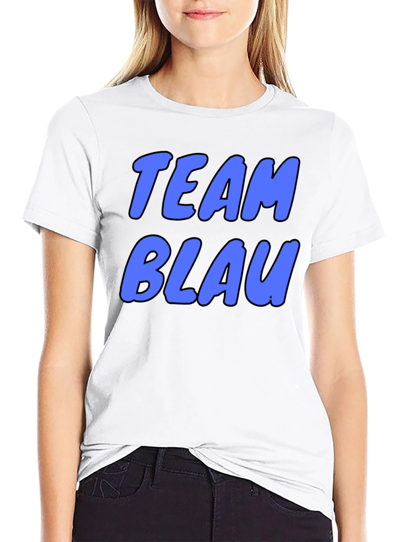 Team Blau Graphic Tee - Cool Blue Text
