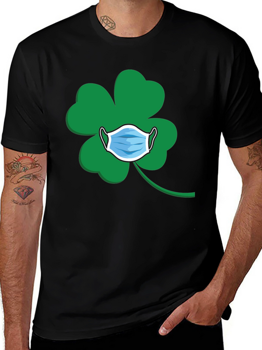 St. Patricks Day Mask Clover T-Shirt