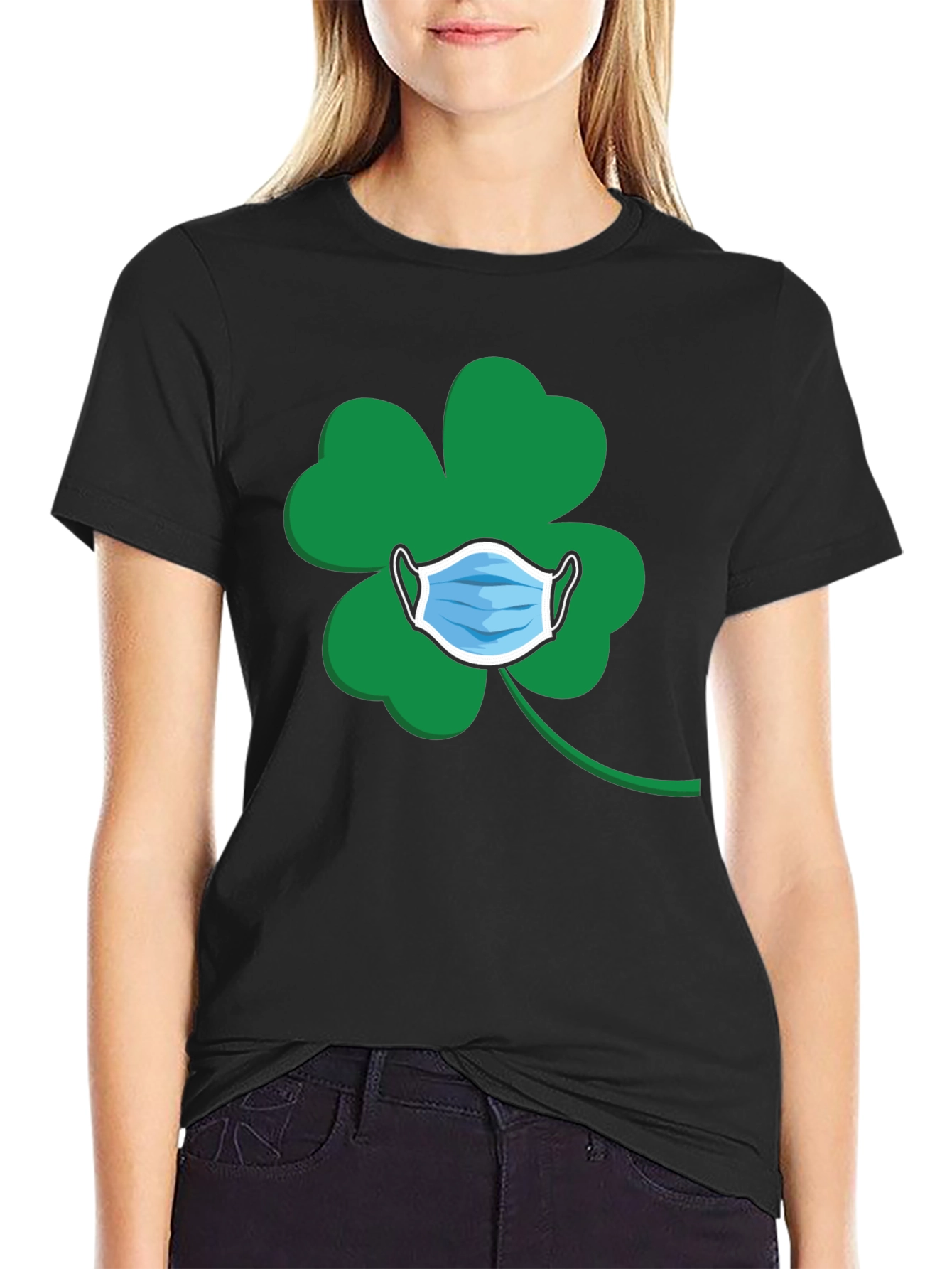 St. Patricks Day Mask Clover T-Shirt