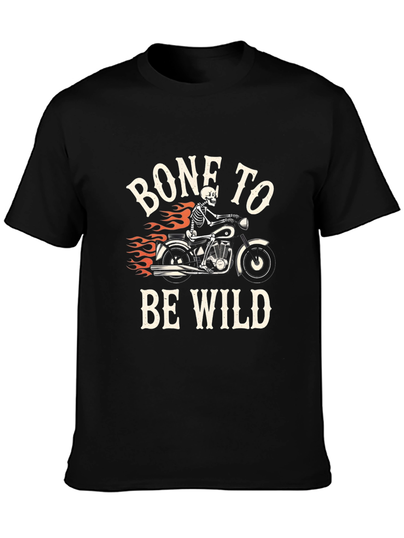 Bone To Be Wild T-Shirt - Skeleton Motorcycle
