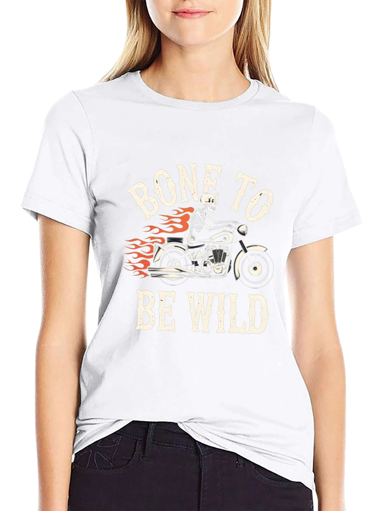 Bone To Be Wild T-Shirt - Skeleton Motorcycle