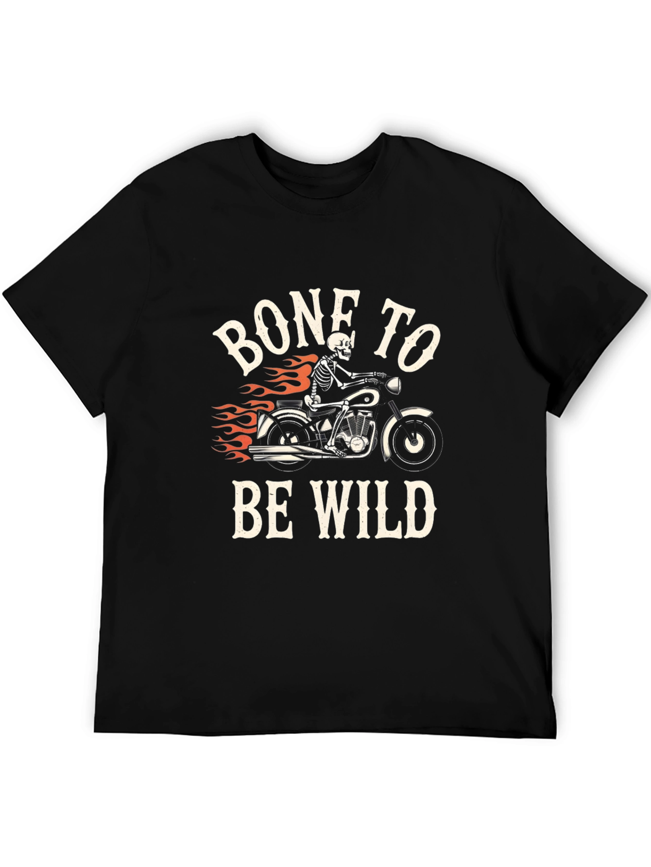 Bone To Be Wild T-Shirt - Skeleton Motorcycle