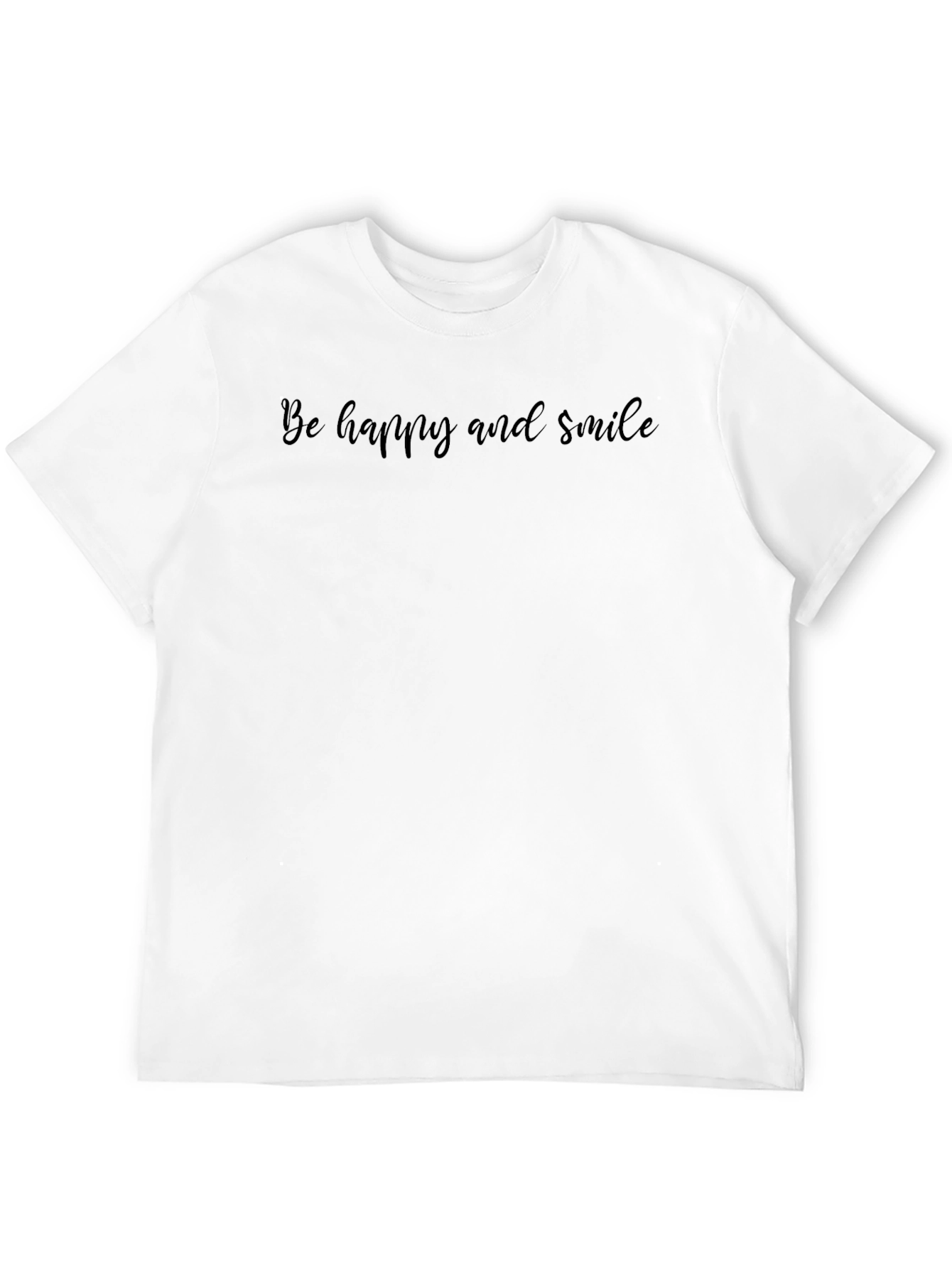 Be Happy and Smile Black T-Shirt