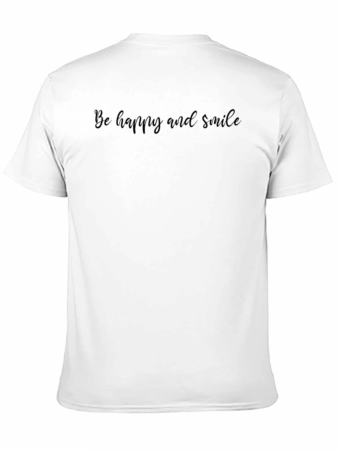 Be Happy and Smile Black T-Shirt