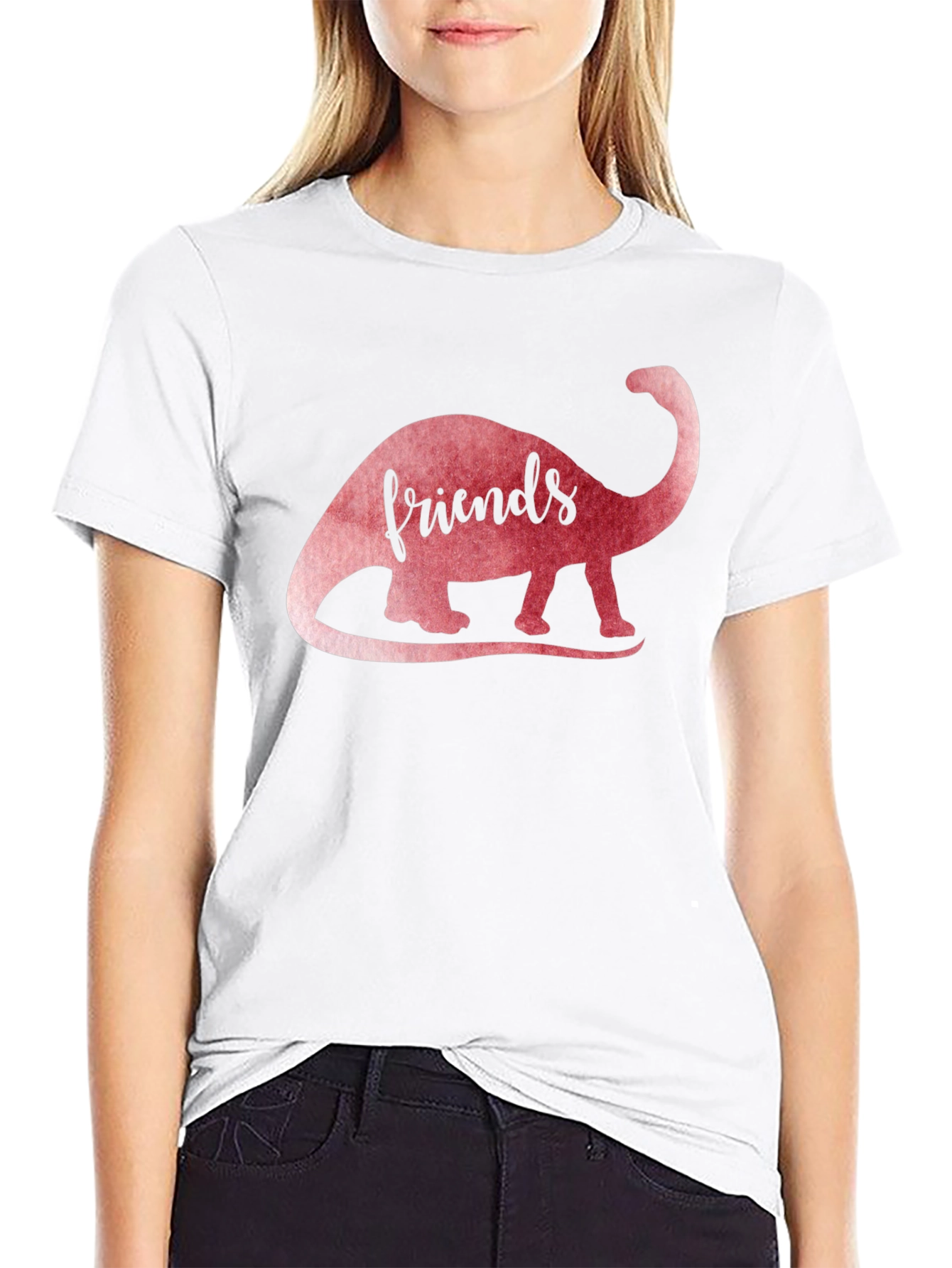 Dino Friends T-Shirt: Trendy Black Tee