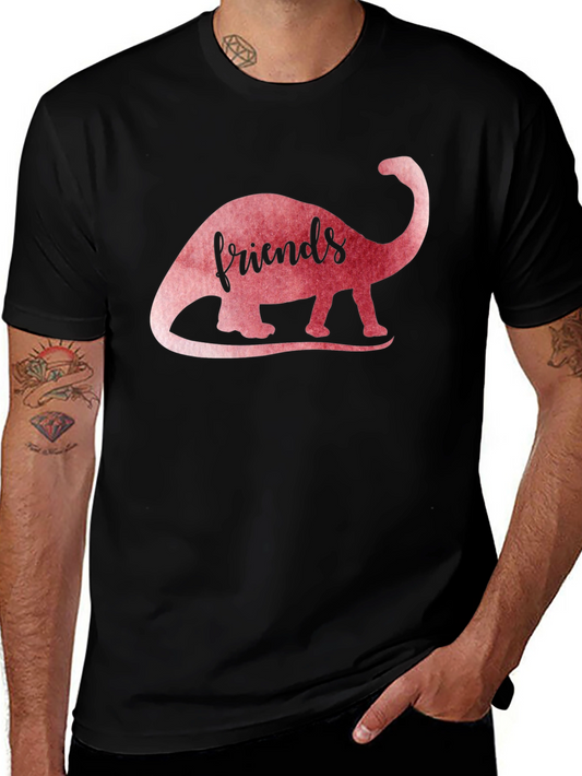 Dino Friends T-Shirt: Trendy Black Tee