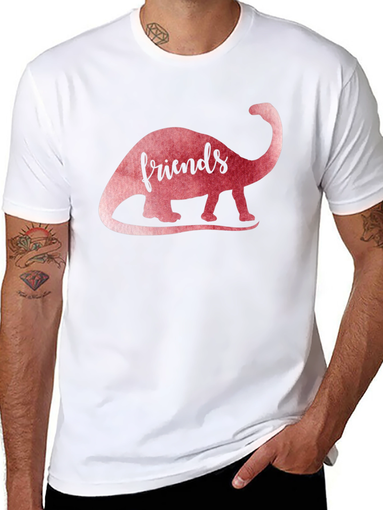 Dino Friends T-Shirt: Trendy Black Tee