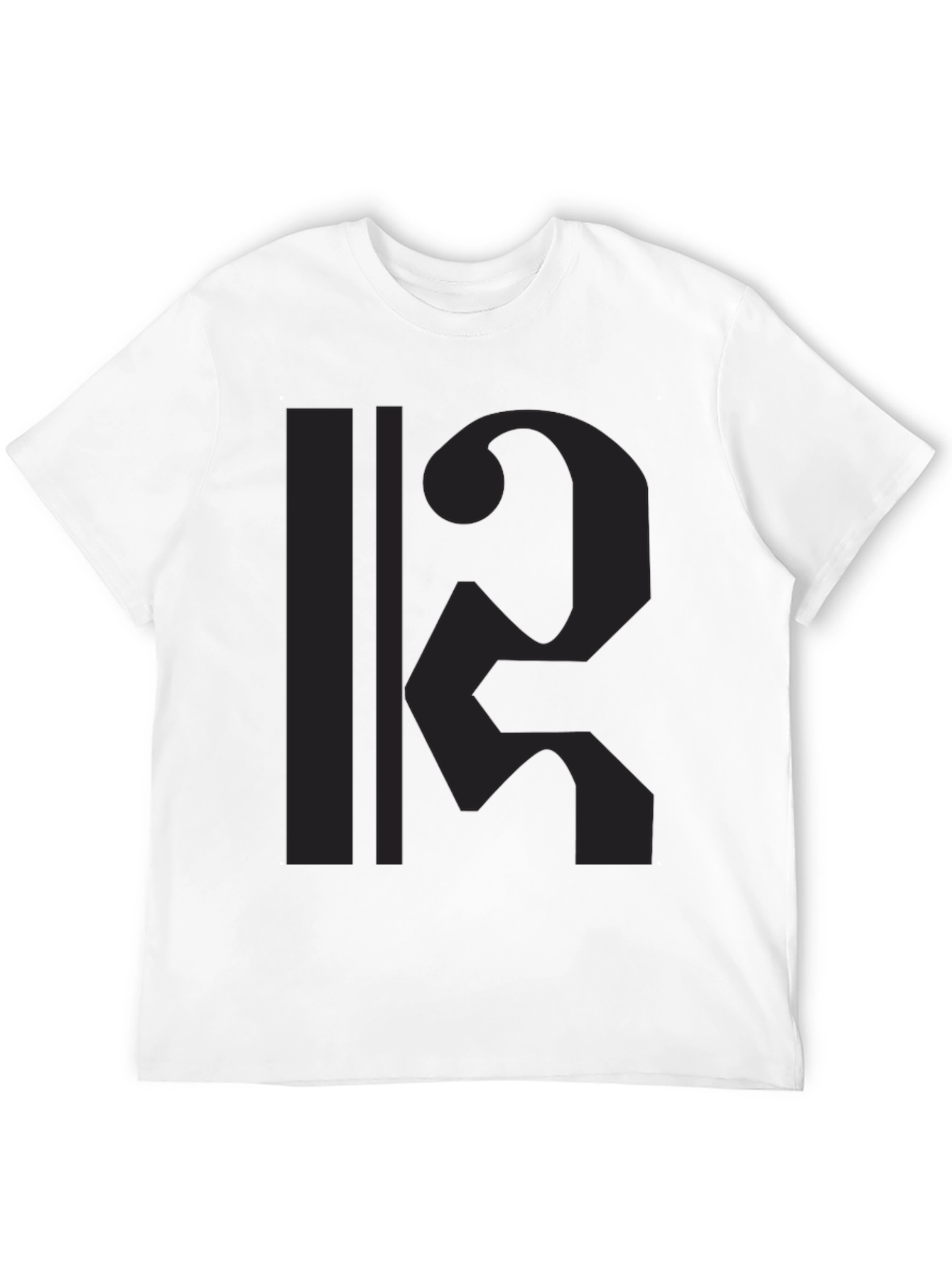 Unique Graphic Print Black Tee