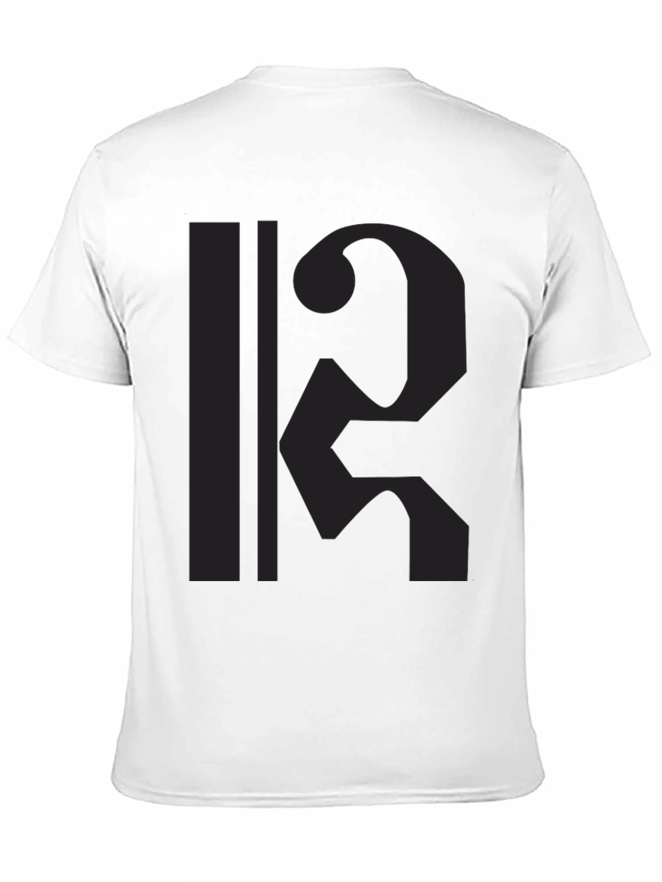 Unique Graphic Print Black Tee