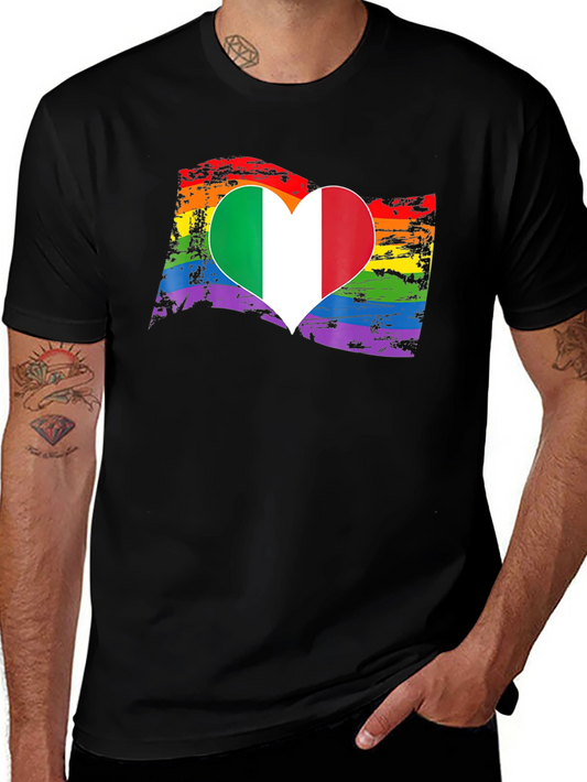 Italy Pride Heart T-Shirt