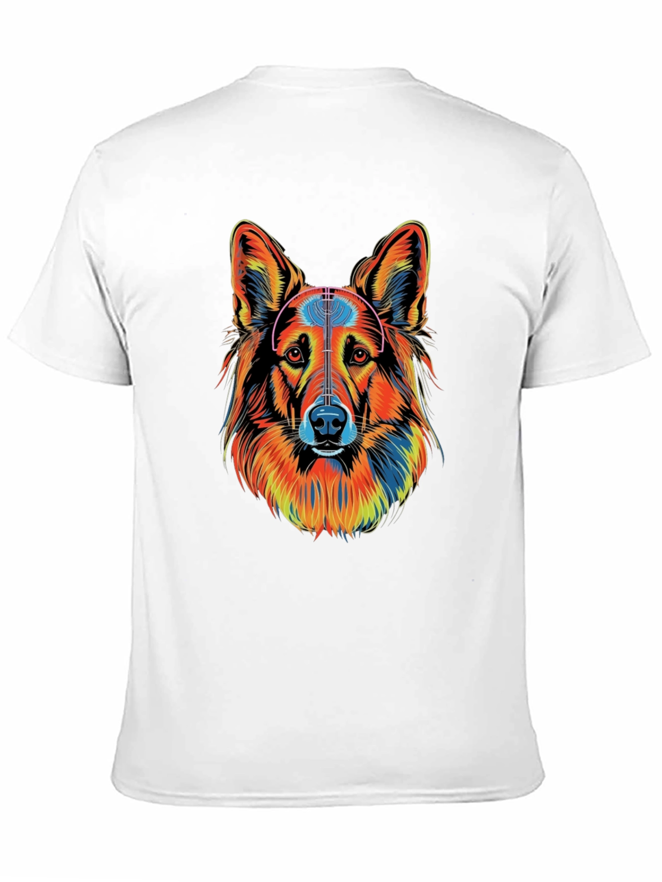 Vibrant Dog Graphic Tee - Unisex Black T-Shirt
