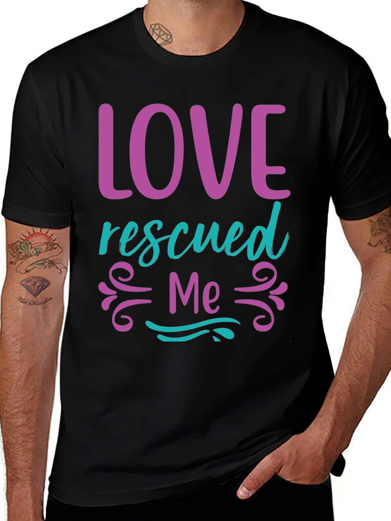 Love Rescued Me Graphic T-Shirt