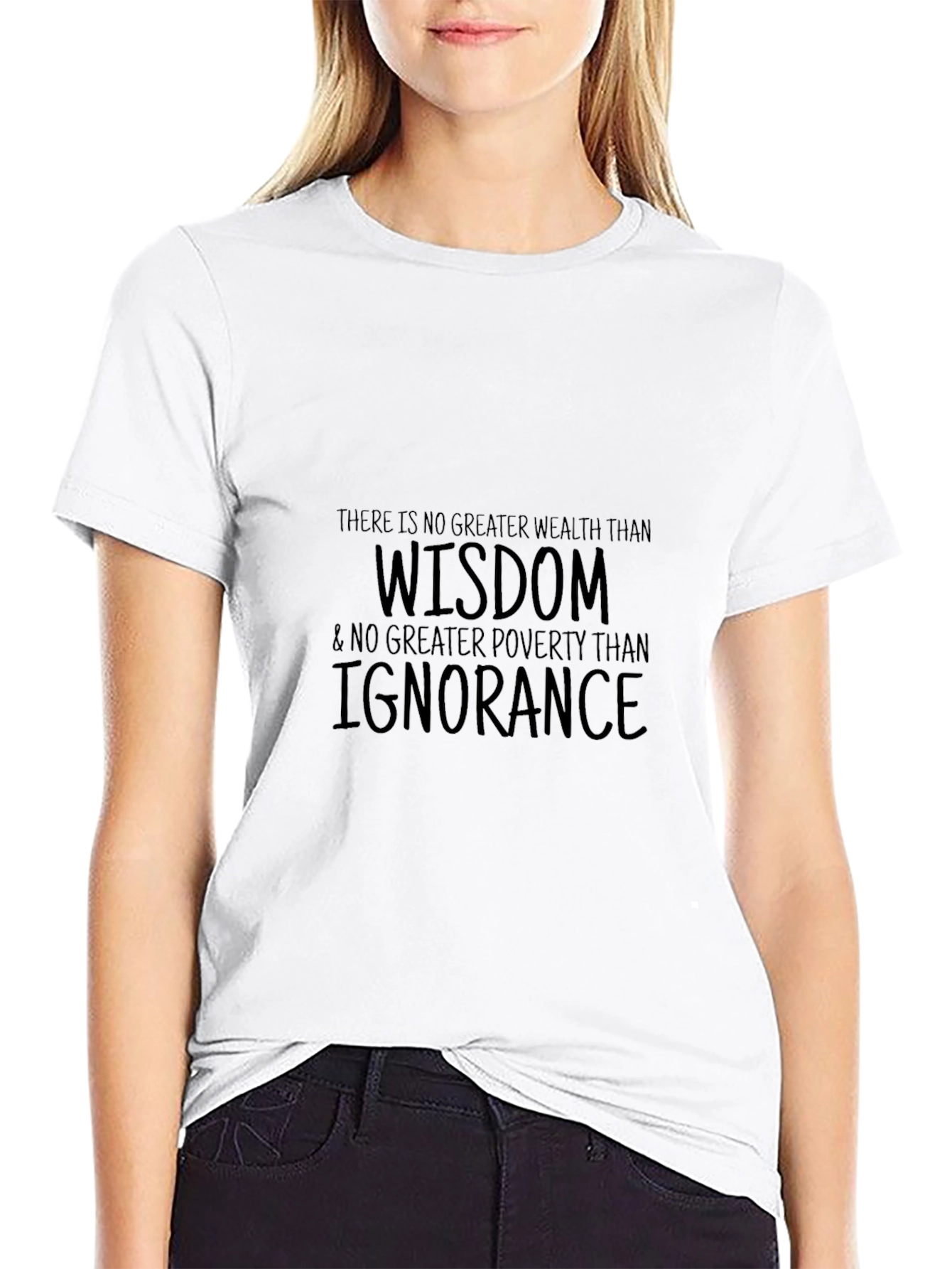 Wisdom & Ignorance Graphic Tee - Black
