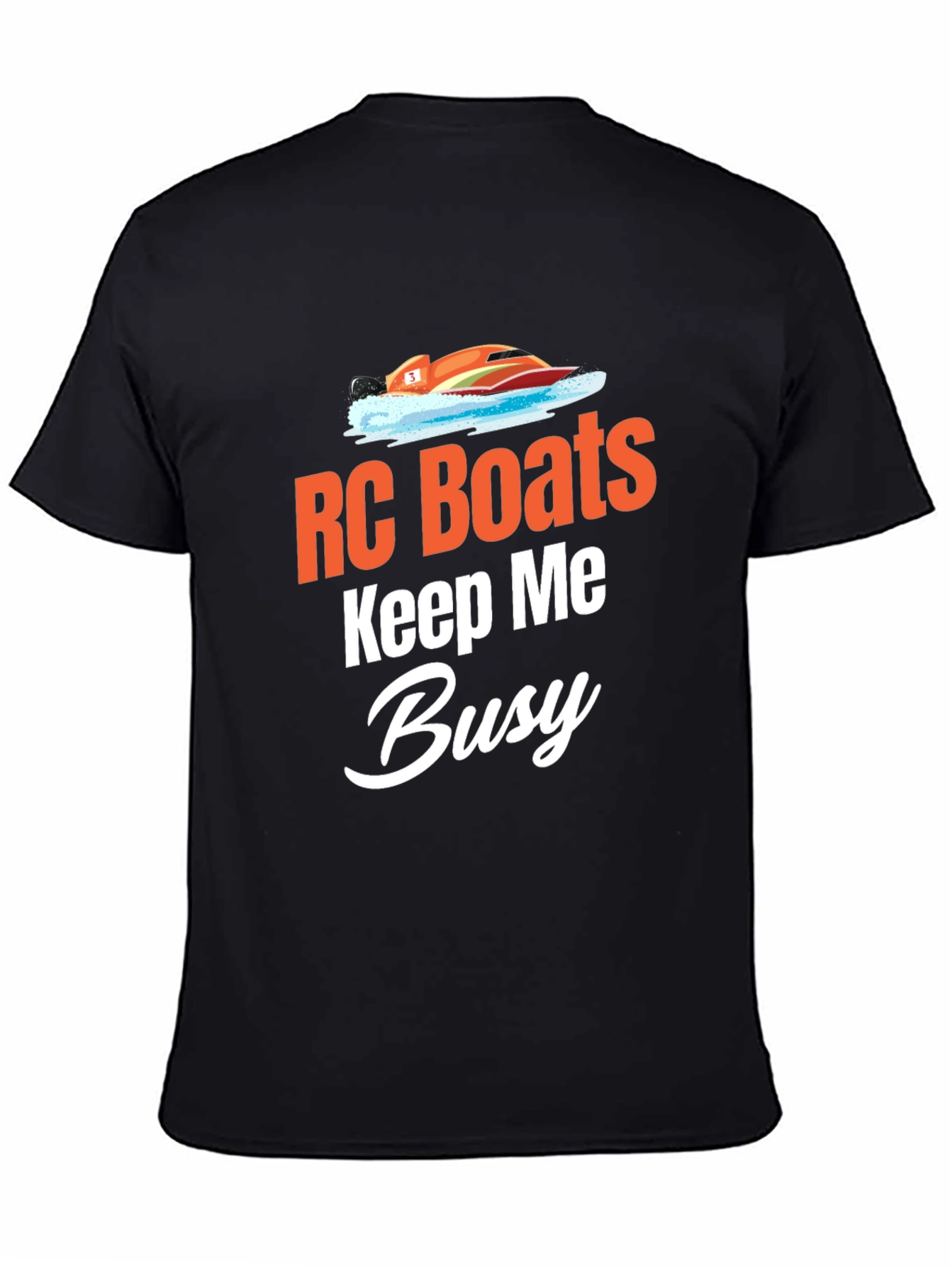RC Boats Keep Me Busy Black T-Shirt