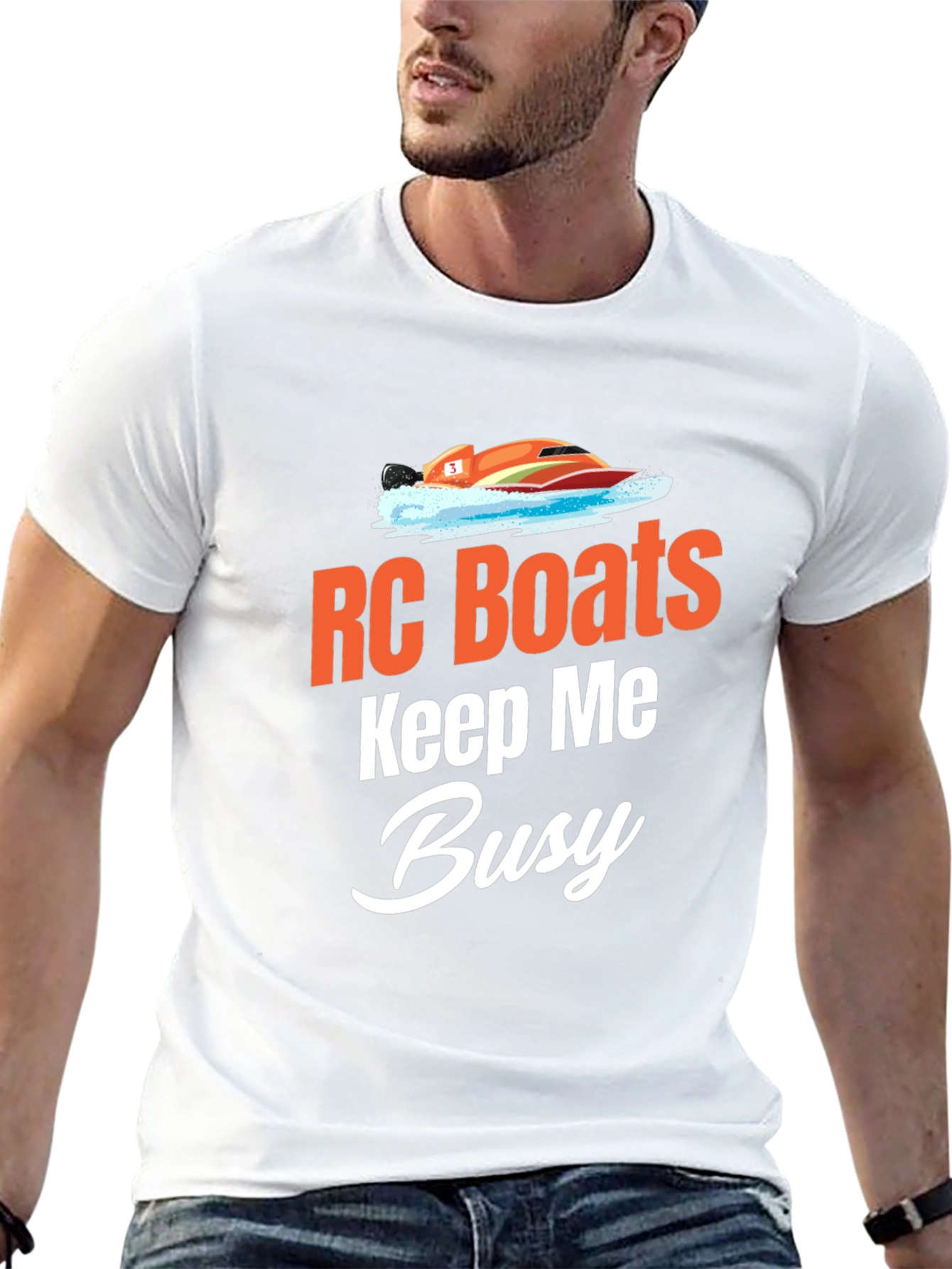 RC Boats Keep Me Busy Black T-Shirt