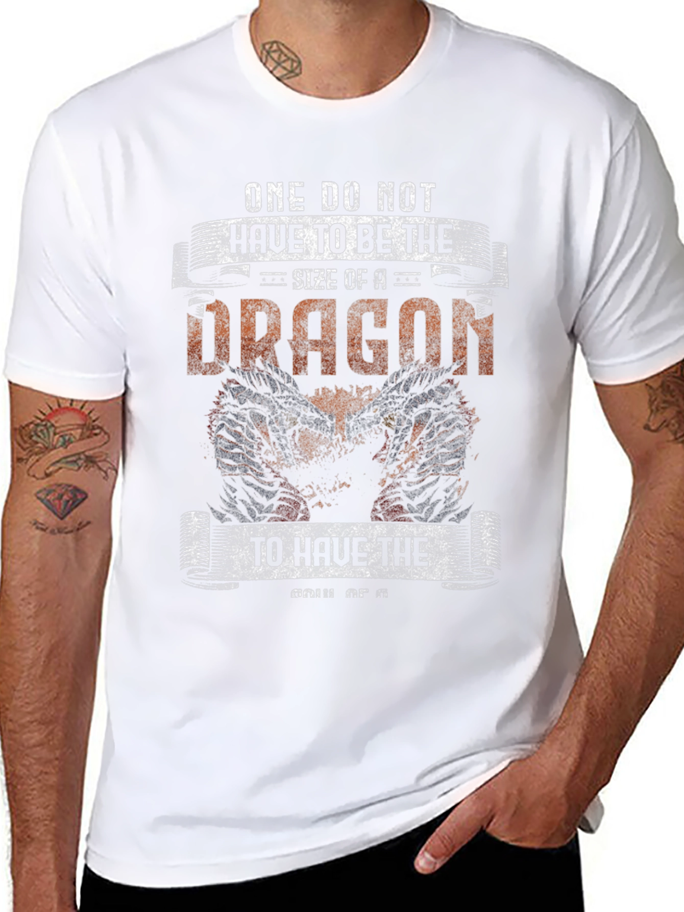Dragon Graphic T-Shirt - Courage and Strength